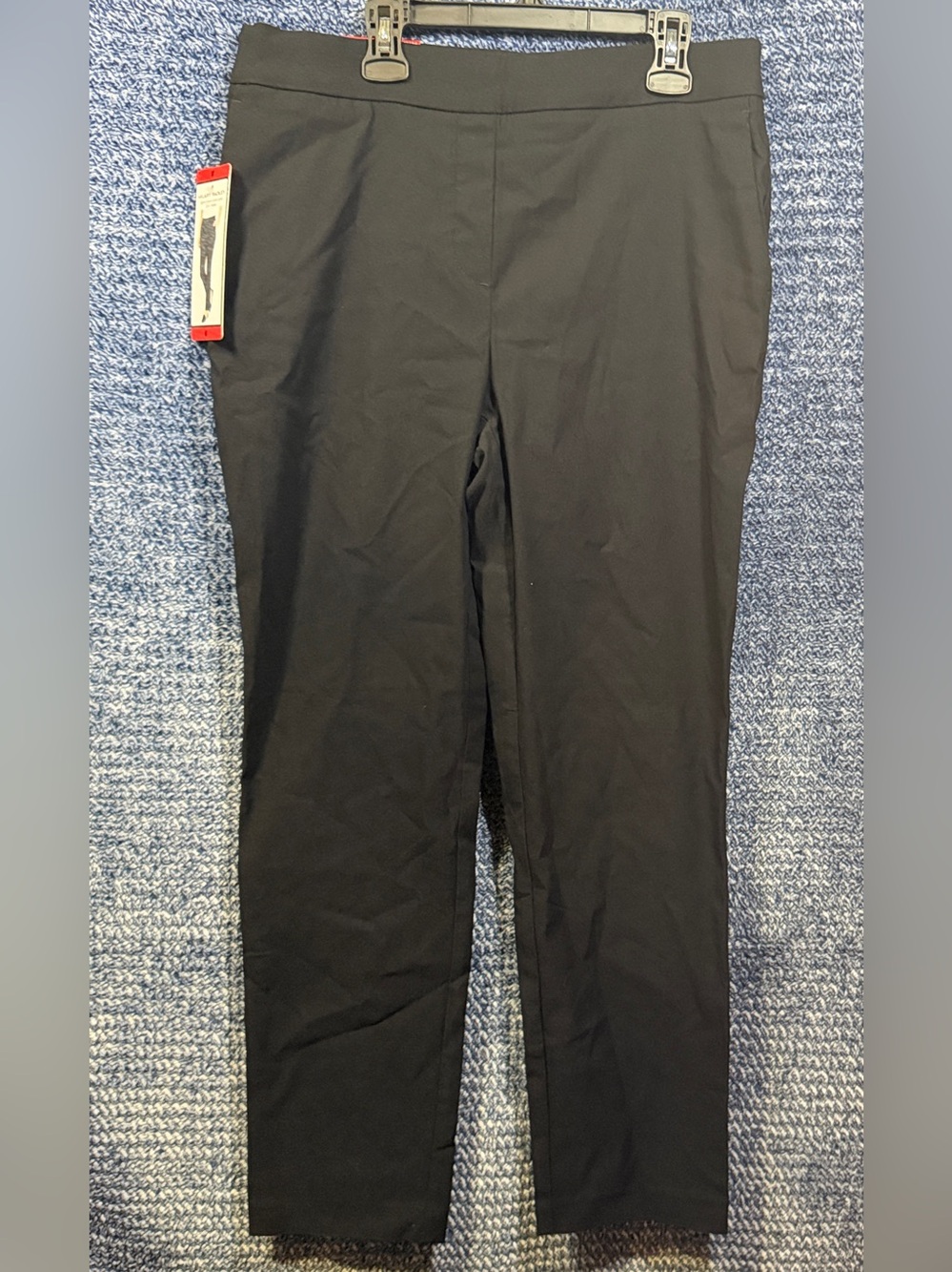 Hilary Radley Black Straight-Leg Dress Pants